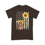 Scotstee Shop - Cow USA Flag Sunflower Cow Sunflower 4th Of July Shirt