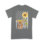 Scotstee Shop - Cow USA Flag Sunflower Cow Sunflower 4th Of July Shirt