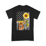Scotstee Shop - Cow USA Flag Sunflower Cow Sunflower 4th Of July Shirt