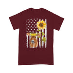 Scotstee Shop - Cow USA Flag Sunflower Cow Sunflower 4th Of July Shirt