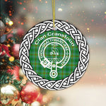 Cranstoun Clan Tartan Crest Badge Plaid Ornament Gift. Christmas Tree Ornament Cranstoun Clan Tartan Ornament Great Christmas Ornaments Gift - Scotstee Shop
