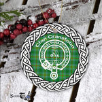 Cranstoun Clan Tartan Crest Badge Plaid Ornament Gift. Christmas Tree Ornament Cranstoun Clan Tartan Ornament Great Christmas Ornaments Gift - Scotstee Shop