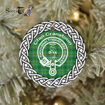 Cranstoun Clan Tartan Crest Badge Plaid Ornament Gift. Christmas Tree Ornament Cranstoun Clan Tartan Ornament Great Christmas Ornaments Gift - Scotstee Shop