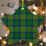Cranstoun Hunting Tartan Ornament Star Ornament, Christmas Star Decorations, ceramic ornament, Plaid Star Ceramic Ornament, Christmas Ornament Decorations Gift