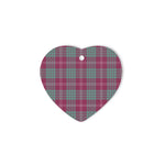 Crawford Ancient Tartan Heart Ornaments, Christmas Tree Ornament, Plaid Christmas Ornaments, Ceramic Heart Christmas Tree Decoration, Christmas Ornament, Plaid Ornament, Tartan Ornament, Buffalo Plaid Ornament