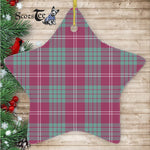 Crawford Ancient Tartan Ornament Star Ornament, Christmas Star Decorations, ceramic ornament, Plaid Star Ceramic Ornament, Christmas Ornament Decorations Gift