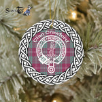 Crawford Clan Tartan Crest Badge Plaid Ornament Gift. Christmas Tree Ornament Crawford Clan Tartan Ornament Great Christmas Ornaments Gift - Scotstee Shop