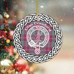Crawford Clan Tartan Crest Badge Plaid Ornament Gift. Christmas Tree Ornament Crawford Clan Tartan Ornament Great Christmas Ornaments Gift - Scotstee Shop