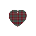 Crawford Modern Tartan Heart Ornaments, Christmas Tree Ornament, Plaid Christmas Ornaments, Ceramic Heart Christmas Tree Decoration, Christmas Ornament, Plaid Ornament, Tartan Ornament, Buffalo Plaid Ornament