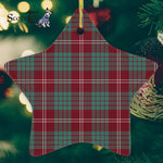 Crawford Modern Tartan Ornament Star Ornament, Christmas Star Decorations, ceramic ornament, Plaid Star Ceramic Ornament, Christmas Ornament Decorations Gift