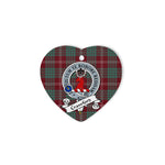 Crawford Scottish Clan Badge Plaid Christmas Ornaments Gift Heart Ornament Crawford Clan Tartan Ornaments, Plaid Ornament, christmas Ornament, plaid christmas ornament