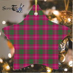 Crawford Tartan Ornament Star Ornament, Christmas Star Decorations, ceramic ornament, Plaid Star Ceramic Ornament, Christmas Ornament Decorations Gift