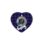 Crichton Scottish Clan Badge Plaid Christmas Ornaments Gift Heart Ornament Crichton Clan Tartan Ornaments, Plaid Ornament, christmas Ornament, plaid christmas ornament