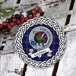 Crichton Scottish Clan Tartan Crest Badge Plaid Ornament Gift. Christmas Tree Ornament Crichton Clan Tartan Ornament,  ceramic ornament, personalized christmas ornaments, christmas tree ornaments, christmas door decorations, Plaid Ornament, Tartan Ceramic Ornament