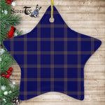 Crichton Tartan Ornament Star Ornament, Christmas Star Decorations, ceramic ornament, Plaid Star Ceramic Ornament, Christmas Ornament Decorations Gift