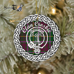 Crosbie Clan Tartan Crest Badge Plaid Ornament Gift. Christmas Tree Ornament Crosbie Clan Tartan Ornament Great Christmas Ornaments Gift - Scotstee Shop
