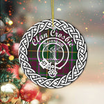 Crosbie Clan Tartan Crest Badge Plaid Ornament Gift. Christmas Tree Ornament Crosbie Clan Tartan Ornament Great Christmas Ornaments Gift - Scotstee Shop