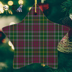 Crosbie Tartan Ornament Star Ornament, Christmas Star Decorations, ceramic ornament, Plaid Star Ceramic Ornament, Christmas Ornament Decorations Gift