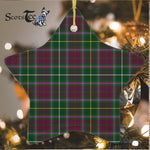 Crosbie Tartan Ornament Star Ornament, Christmas Star Decorations, ceramic ornament, Plaid Star Ceramic Ornament, Christmas Ornament Decorations Gift