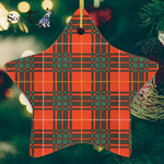 Crosby Tartan Ornament Star Ornament, Christmas Star Decorations, ceramic ornament, Plaid Star Ceramic Ornament, Christmas Ornament Decorations Gift