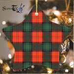 Cruickshanks Tartan Ornament Star Ornament, Christmas Star Decorations, ceramic ornament, Plaid Star Ceramic Ornament, Christmas Ornament Decorations Gift