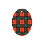 Cruickshanks Tartan Oval Ornaments, Christmas Tree Ornament, Plaid Christmas Ornaments, Ceramic Oval Christmas Tree Decoration, Tartan Oval Ornaments, Christmas Tree Ornament, Plaid Christmas Ornaments, Ceramic Oval Christmas Tree Decoration