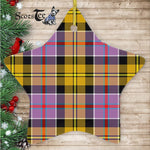 Culloden Ancient Tartan Ornament Star Ornament, Christmas Star Decorations, ceramic ornament, Plaid Star Ceramic Ornament, Christmas Ornament Decorations Gift