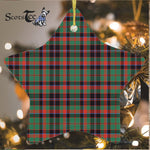 Cumming Hunting Ancient Tartan Ornament Star Ornament, Christmas Star Decorations, ceramic ornament, Plaid Star Ceramic Ornament, Christmas Ornament Decorations Gift