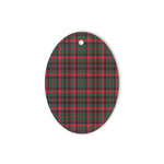 Cumming Hunting Modern Tartan Oval Ornaments, Christmas Tree Ornament, Plaid Christmas Ornaments, Ceramic Oval Christmas Tree Decoration, Tartan Oval Ornaments, Christmas Tree Ornament, Plaid Christmas Ornaments, Ceramic Oval Christmas Tree Decoration