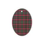 Cumming Hunting Modern Tartan Oval Ornaments, Christmas Tree Ornament, Plaid Christmas Ornaments, Ceramic Oval Christmas Tree Decoration, Tartan Oval Ornaments, Christmas Tree Ornament, Plaid Christmas Ornaments, Ceramic Oval Christmas Tree Decoration