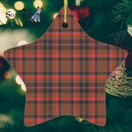 Cumming Hunting Weathered Tartan Ornament Star Ornament, Christmas Star Decorations, ceramic ornament, Plaid Star Ceramic Ornament, Christmas Ornament Decorations Gift