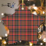 Cumming Hunting Weathered Tartan Ornament Star Ornament, Christmas Star Decorations, ceramic ornament, Plaid Star Ceramic Ornament, Christmas Ornament Decorations Gift