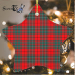 Cumming Modern Tartan Ornament Star Ornament, Christmas Star Decorations, ceramic ornament, Plaid Star Ceramic Ornament, Christmas Ornament Decorations Gift