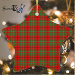 Cumming Tartan Ornament Star Ornament, Christmas Star Decorations, ceramic ornament, Plaid Star Ceramic Ornament, Christmas Ornament Decorations Gift