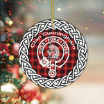 Cunningham Clan Tartan Crest Badge Plaid Ornament Gift. Christmas Tree Ornament Cunningham Clan Tartan Ornament Great Christmas Ornaments Gift - Scotstee Shop