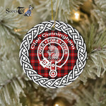 Cunningham Clan Tartan Crest Badge Plaid Ornament Gift. Christmas Tree Ornament Cunningham Clan Tartan Ornament Great Christmas Ornaments Gift - Scotstee Shop