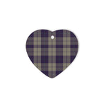 Cunningham Dress Blue Dancers Tartan Heart Ornaments, Christmas Tree Ornament, Plaid Christmas Ornaments, Ceramic Heart Christmas Tree Decoration, Christmas Ornament, Plaid Ornament, Tartan Ornament, Buffalo Plaid Ornament