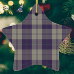 Cunningham Dress Blue Dancers Tartan Ornament Star Ornament, Christmas Star Decorations, ceramic ornament, Plaid Star Ceramic Ornament, Christmas Ornament Decorations Gift