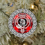 Cunningham Modern Scottish Clan Tartan Crest Badge Plaid Ornament Gift. Christmas Tree Ornament Cunningham Clan Tartan Ornament,  ceramic ornament, personalized christmas ornaments, christmas tree ornaments, christmas door decorations, Plaid Ornament, Tartan Ceramic Ornament