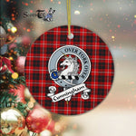 Cunningham Scottish Clan Badge Plaid Ornament Gift. Christmas Tree Ornament Cunningham Clan Tartan Ornament Great Christmas Ornaments Gift - Scotstee Shop