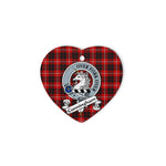 Cunningham Scottish Clan Badge Plaid Christmas Ornaments Gift Heart Ornament Cunningham Clan Tartan Ornaments, Plaid Ornament, christmas Ornament, plaid christmas ornament