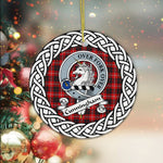 Cunningham Scottish Clan Tartan Crest Badge Plaid Ornament Gift. Christmas Tree Ornament Cunningham Clan Tartan Ornament,  ceramic ornament, personalized christmas ornaments, christmas tree ornaments, christmas door decorations, Plaid Ornament, Tartan Ceramic Ornament