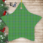 Currie Tartan Ornament Star Ornament, Christmas Star Decorations, ceramic ornament, Plaid Star Ceramic Ornament, Christmas Ornament Decorations Gift