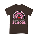 Cute Last Day Of School Pink Rainbow Leopard Teacher Back To School Shirt Back To School Gift - Scotstee Shop