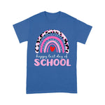 Cute Last Day Of School Pink Rainbow Leopard Teacher Back To School Shirt Back To School Gift - Scotstee Shop