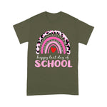 Cute Last Day Of School Pink Rainbow Leopard Teacher Back To School Shirt Back To School Gift - Scotstee Shop