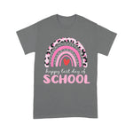 Cute Last Day Of School Pink Rainbow Leopard Teacher Back To School Shirt Back To School Gift - Scotstee Shop