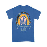 Cute Rainbow Leopard Print School Nurse Back To School Shirt nurse t shirts - Scotstee Shop