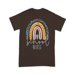 Cute Rainbow Leopard Print School Nurse Back To School Shirt nurse t shirts - Scotstee Shop