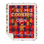Personalized Gift Tartan Plaid Blanket Clan Abernethy With Christmas Cookie Baking Crew Christmas Gift Sherpa Blanket, tartan sherpa blanket,buffalo plaid sherpa blanket,christmas sherpa blanket,Christmas Throw Blanket,green plaid sherpa blanket,green sherpa blanket